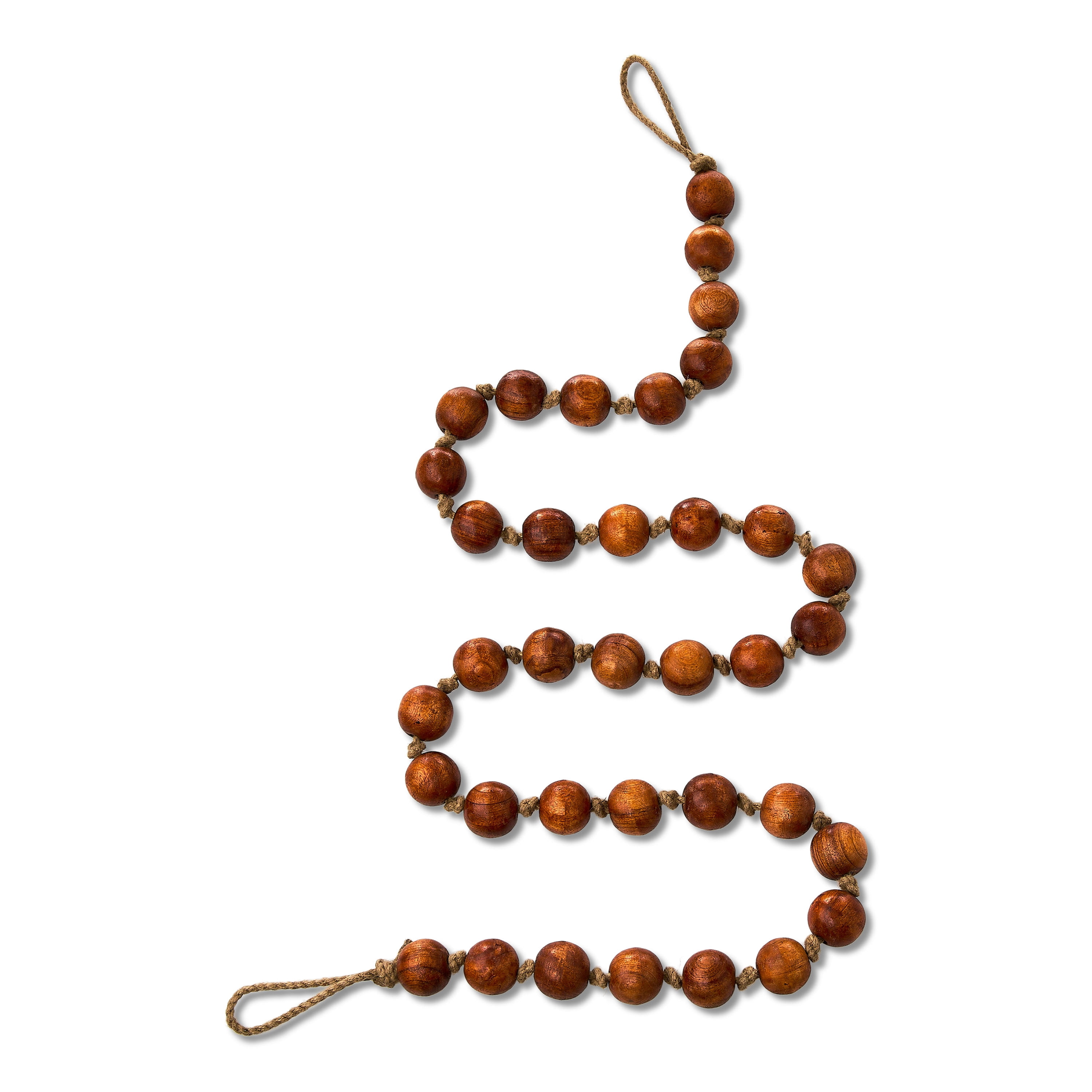 Wood Bead Christmas Garland, Brown, 6', by Holiday Time