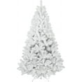 thumbnail image 1 of 6FT White Christmas Tree, Artificial Snowfield Christmas Douglas Fir Tree, Christmas Party Decoration, Easy to Clean and Assemble, Foldable and Sturdy Metal Base,White Xmas Tree, 1 of 7