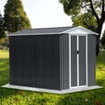 6FTx9FT Utility Tool House, Metal Outdoor Storage Shed Waterproof