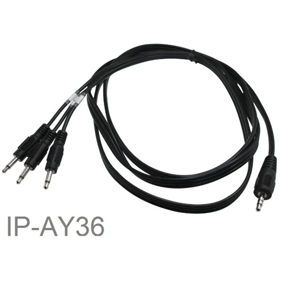 6Ft 3.5Mm Trrs Male To 3X3.5Mm Ts Mono Male Left/Right & Microphone Audio Cable