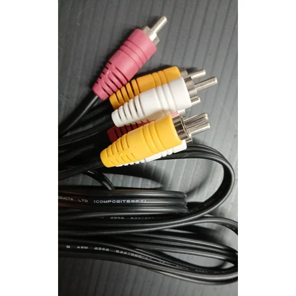 6Ft 3-Rca Red White Yellow Composite Stereo Audio Video Av Cable Cord Vcr Dvd