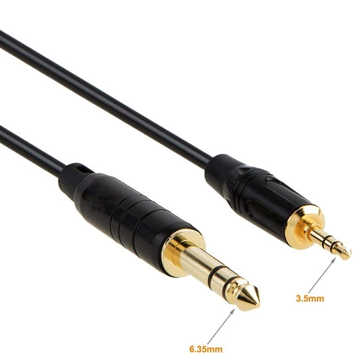 6Ft 6.35Mm 1/4" To 3.5Mm 1/8" Male Trs Stereo Audio Aux Adapter Conversion Cable