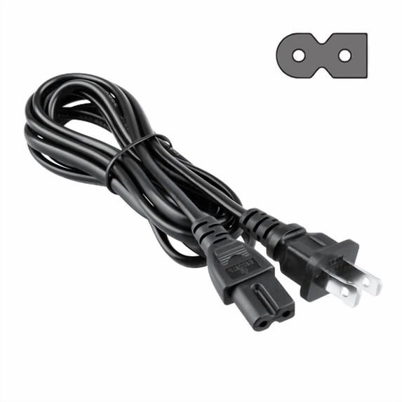 6Ft Ac Power Cord Cable For Jvc Lt-22Em72 Lt-32Dm22 Pc-Xc350 Rc-Bx15 2-Prong