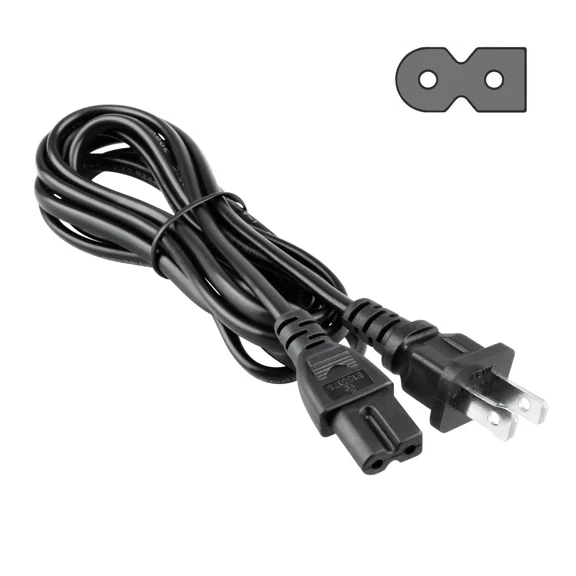 6Ft Ac Power Cord Cable For Vizio D50-D1 D50U-D1 D55U-D1 2-Prong Wire Lead
