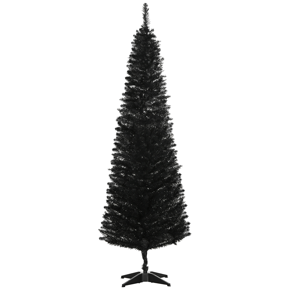 6Ft Artificial Black Christmas Pine Tree Artificial Christmas Tree for