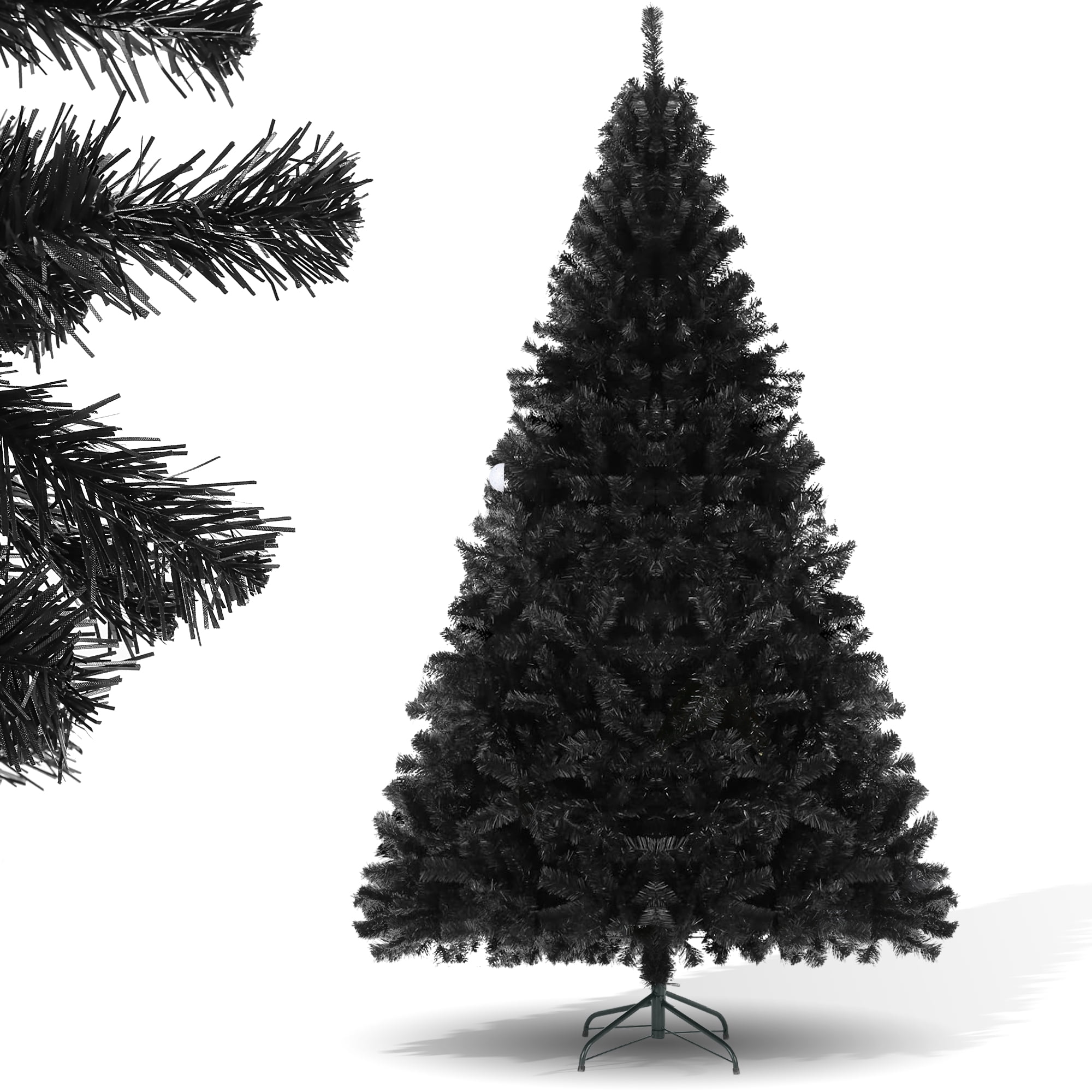 6Ft Artificial Full Black Christmas Tree Halloween Holiday Decoration
