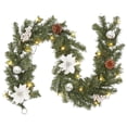 thumbnail image 1 of 6Ft Artificial Pine Christmas Garland Winter Greenery Garland for Holiday Season Mantel Fireplace Table Runner Centerpiece Décor, 1 of 8