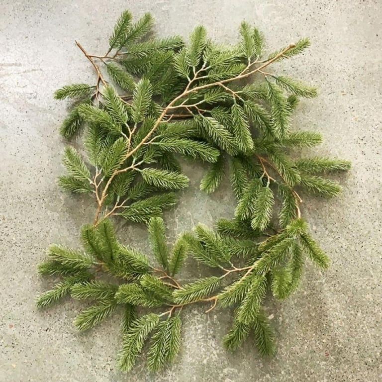 6ft Artificial Pine Christmas Garland Winter Greenery Garland for Holiday Season Mantel Fireplace Table Runner Centerpiece Dcor, Size: 6