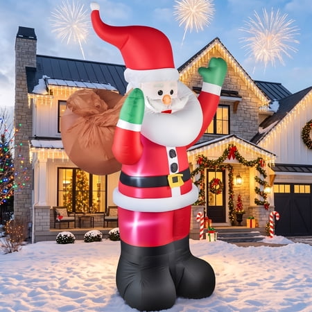 6ft Christmas Inflatable Santa Claus with Gift Bag, Built in LED Lights, Outdoor Christmas Decor for Yard Lawn Garden, Indoor Xmas Decorations, Holiday Party Blow Up Decor price history and forecast - Belita Amy