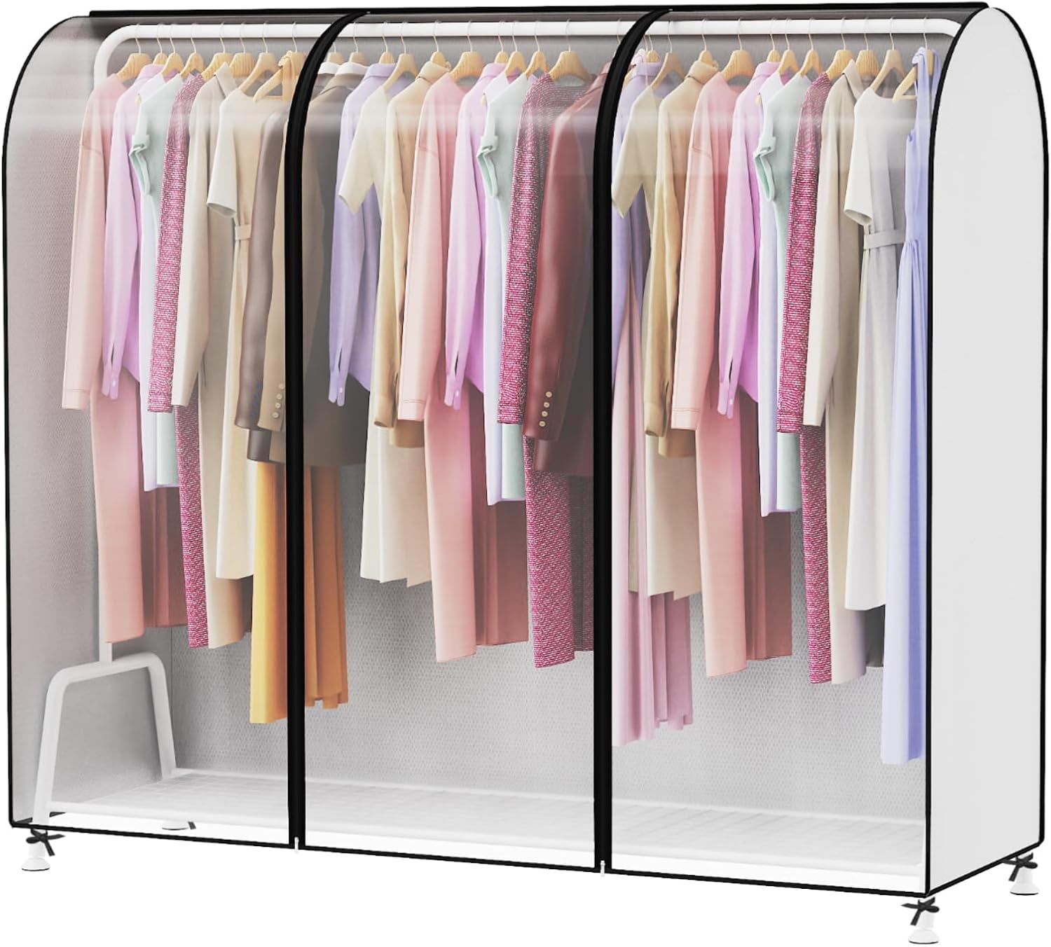 6Ft Clear Garment Rack Cover, 72 Inch Clothes Rack Cover Clothing Rack ...