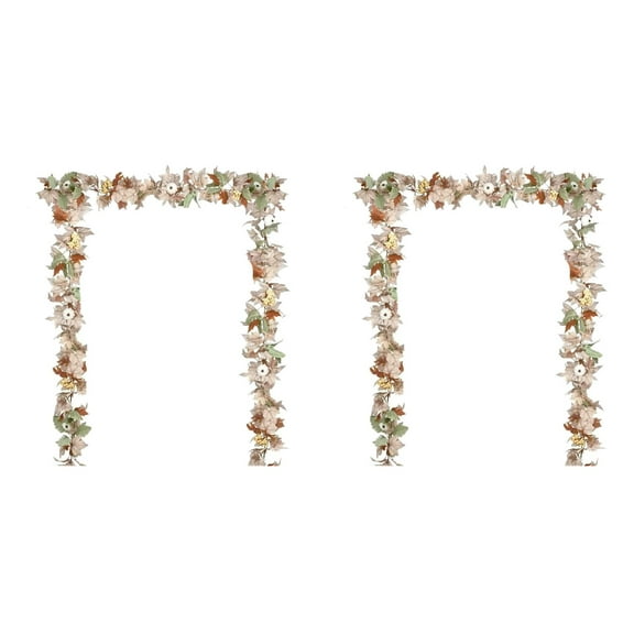 6Ft Fall Maple Garland Artificial Vine for Thanksgiving Home Wedding Fireplace Stair Decor