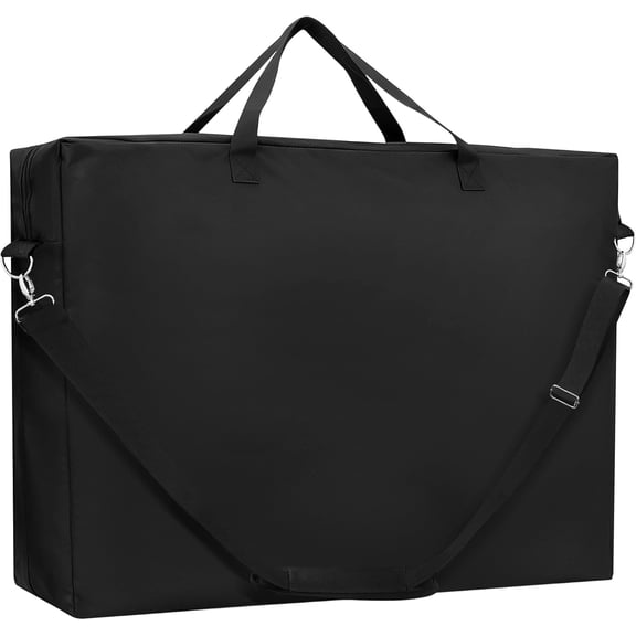 6Ft Folding Table Storage Bag,600D Oxford Fabric WaterProof Heavy Duty Carrying Bag for Folding Tables,Picnic/Camp Tables Cover with Shoulder Strap Pad & Handle Pad,36.3X30X4.6inch,Black