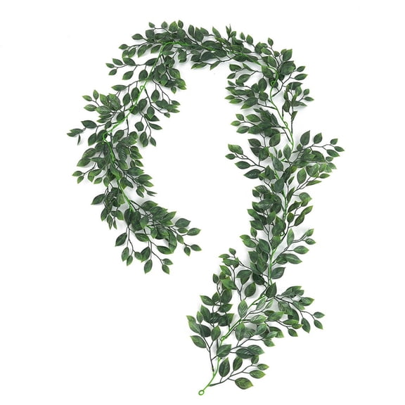 6Ft Green Artificial Garland Leave Vines Greenery Hanging Rattan Christmas For Wedding Birthday Party Home Decor Newly