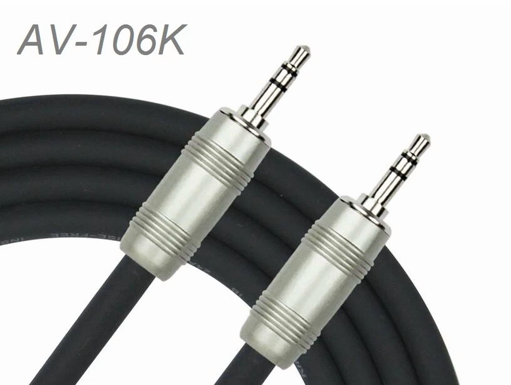 6Ft Kirlin 3.5Mm Trs Stereo Male/Male Single Patch Ofc Noise-Free Audio Cable