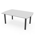 thumbnail image 1 of 6Ft Powered Arc Rectangle Conference Room Table With  Post Legs, 1 of 5