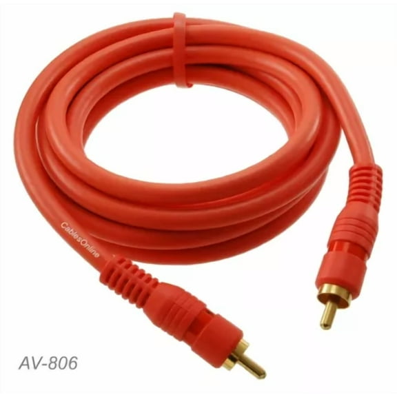 6Ft S/Pdif Rca Male To Rca Male Digital Audio Coax Cable, Av-806