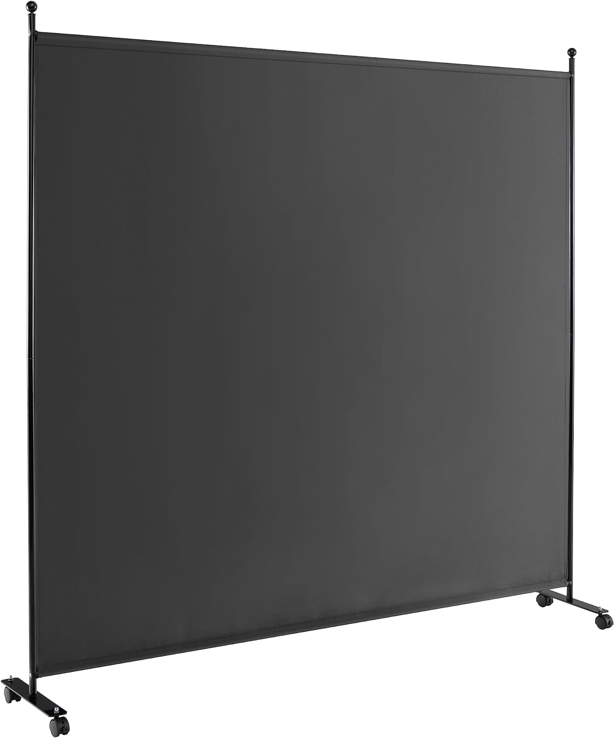 6Ft Tall Room Divider with Rollers 73" Wide Freestanding Lightweight