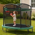 thumbnail image 1 of 6FT Small Trampoline for Kids with Basketball Hoop, SHINPT Indoor & Outdoor Trampoline with Safety Enclosure Net, Heavy-Duty Jumping Mat and No-Gap Design, Mini Trampoline for Boys & Girls Ages 3+, 1 of 9