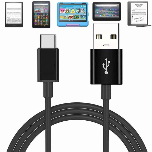 6Ft USB C Charger Cable for Amazon Kindle Kids Fire Tablet, Amazon Kids Pro Tablet, Fire 7/8/10, Fire HD 8/10 Plus, Kindle Paperwhite 2023 (2019, 2020, 2021, 2022, Release, 9th 10th 11th 12th Gen)