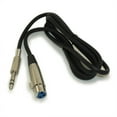 thumbnail image 1 of 6Ft XLR 3P Female to 1/4" TRS (Balanced Audio) Male Microphone Cable, 1 of 2