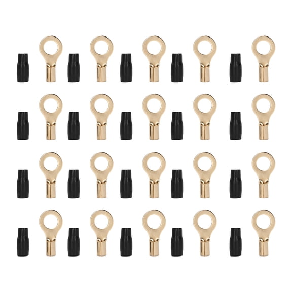 6GA Wire Lugs Copper 12mm Inner Diameter Ring Cable Terminal Ends Connector for Distribution Box Vehicle