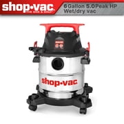 Shop-Vac  6 Gallon Wet/Dry Vacuum, 5.0 Peak HP, Stainless Steel Tank