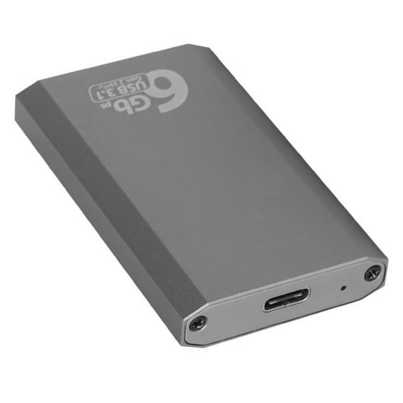 6Gbps Enclosure Adapter Case with Type C Port mSATA to USB 3.1 Gen 2