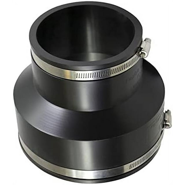 6I5I Flexible Pvc Reducing Coupling With Stainless Steel Clamps, 6 X 4