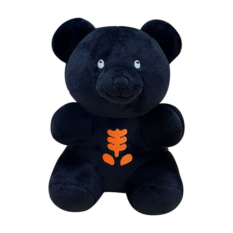 Skeleton Gummy Bear Plush, Black, 6