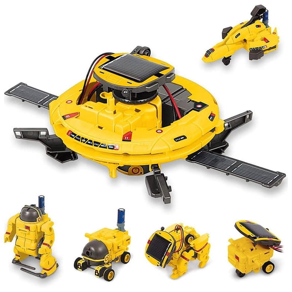 6In 1 Solar Building Block Toys Educational Interactive Girls Boys Toys Space Robot Teen Toys 8-14 Old Year Solar V2Z9 Gifts
