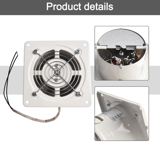 6Inch Bathroom Ventilation Fan Air Vent Exhaust Fan Toilet Bath Kitchen ...