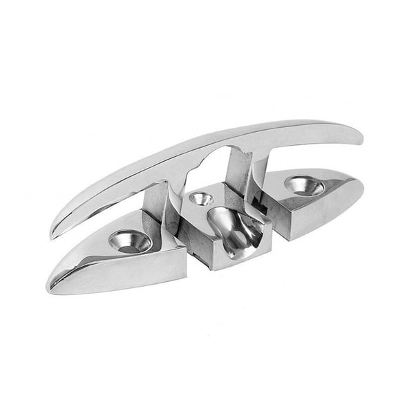 6Inch Folding Cleat Boat Flip-up Dock Cleat Stainless Steel Mooring Boat Cleat Fasteners Hook for Boat Marine Kayak Dock