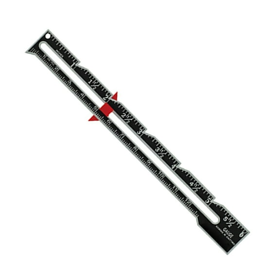 6Inch Metal Sliding Sewing Gauge Measuring Tool Fabric Quilting Ruler Patchwork Measuring Ruler for Quilting Knitting