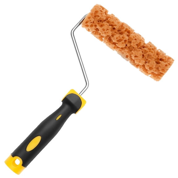 6" Sponge Paint Roller, Texture Roller Brush for DIY Walls Patterns & Ceiling Repair, Reusable Faux Finish Art Decorating Tool