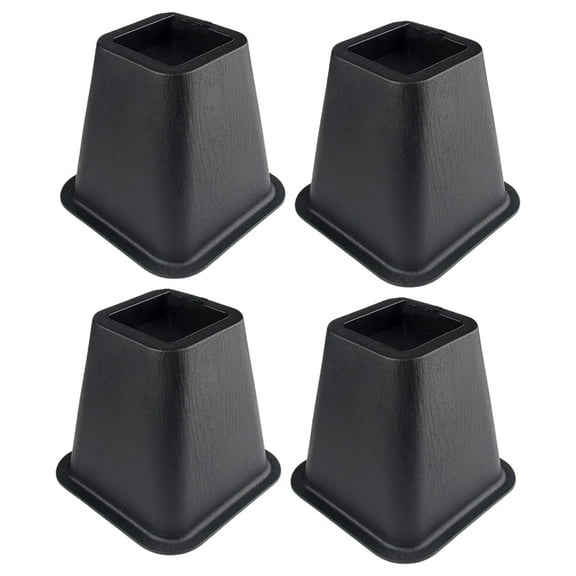 4Pieces Practical Furniture Risers 6Inch Height Adjustable Bed Leg Extenders Convenient for Small Space Daily Use
