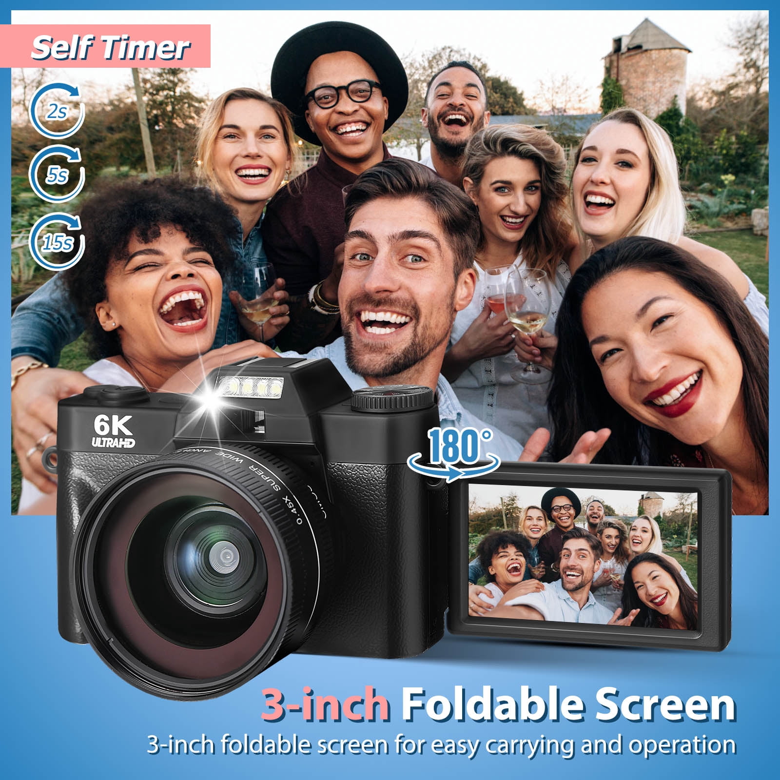 Foxnovo Professional Photography Camera 64Mp 6K Advanced Image ...