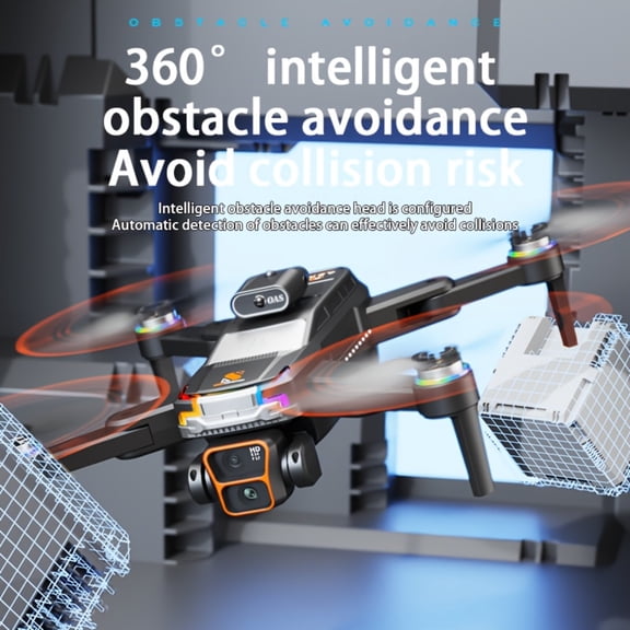 6K Dual-Camera Drone with Optical Flow Positioning & One-Key Return - 200M Long-Range Foldable Quadcopter for Aerial Photography (Beginner-Friendly)