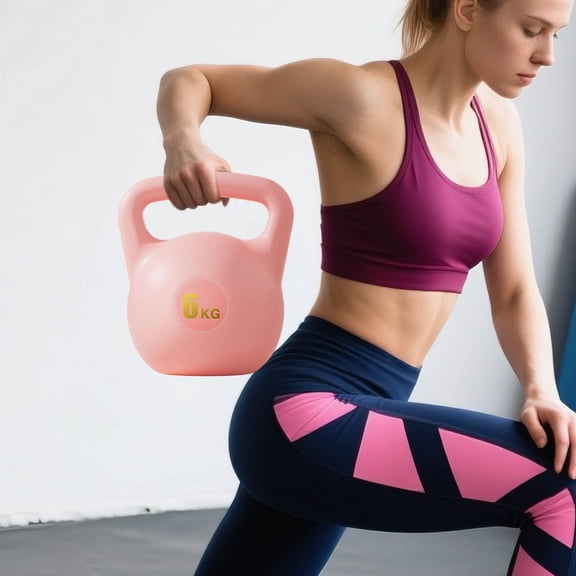6Kg Water Filled Kettlebell Adjustable Travel Kettlebell For Home Gym Strength Training Beginner Workouts(Pink-29Cm)