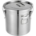 thumbnail image 1 of 6L/1.31gal Stainless Steel Airtight Canister, Food Storage Canisters with Airtight Lid&Locking Clamp, Rice Cereal Grain Canisters Container, Storager Bucket for Flour, Coffee Bean, Sugar, Cookie, Milk, 1 of 14