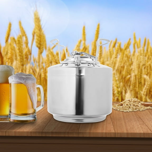 TOOL1SHOoo 6L/1.6Gallon Stainless Steel Fermenting Bucket Home Beer Brewing Keg
