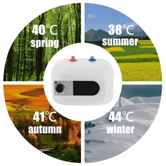 6L 1500W Mini Tank Electric Water Heater, 110V IPX4 Waterproof Under Sink Hot Water Heater with Adjustable Temp for Kitchen RV