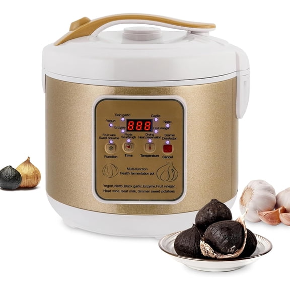 6L Automatic Black Garlic Fermenter, 90W Intelligent Fermentation Box w/Inner Pot & Shelf, 7-12 Day Sweet Rice Wine Maker, Natto Yogurt Fermentation Pot 110V 60HZ