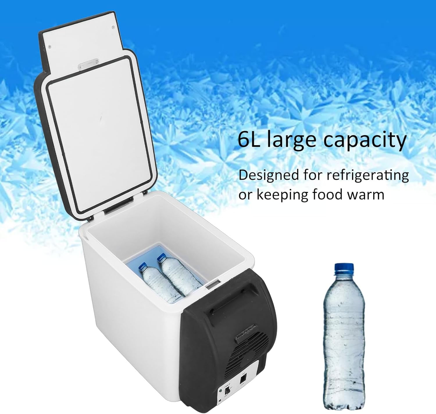 6L Car Refrigerator Electric Cooler and Warmer for Vehicle RV Camping Portable  Fridge