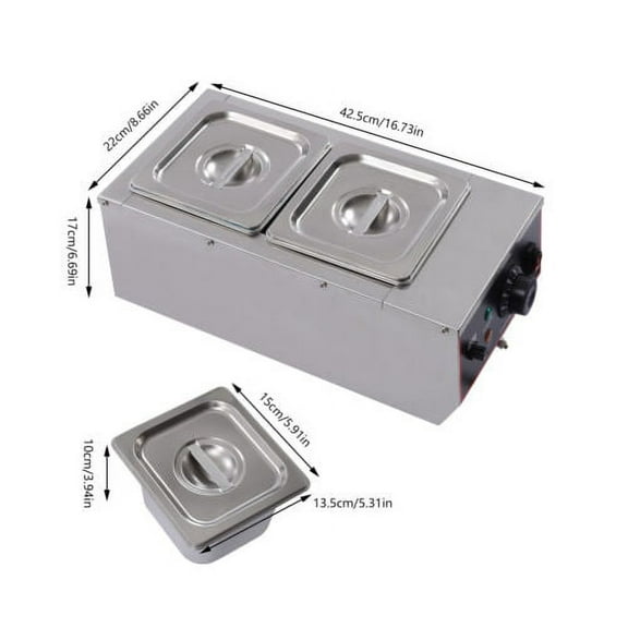 6L Chocolate Tempering Machine Electric Melting Pots Stainless Steel Food Warmer