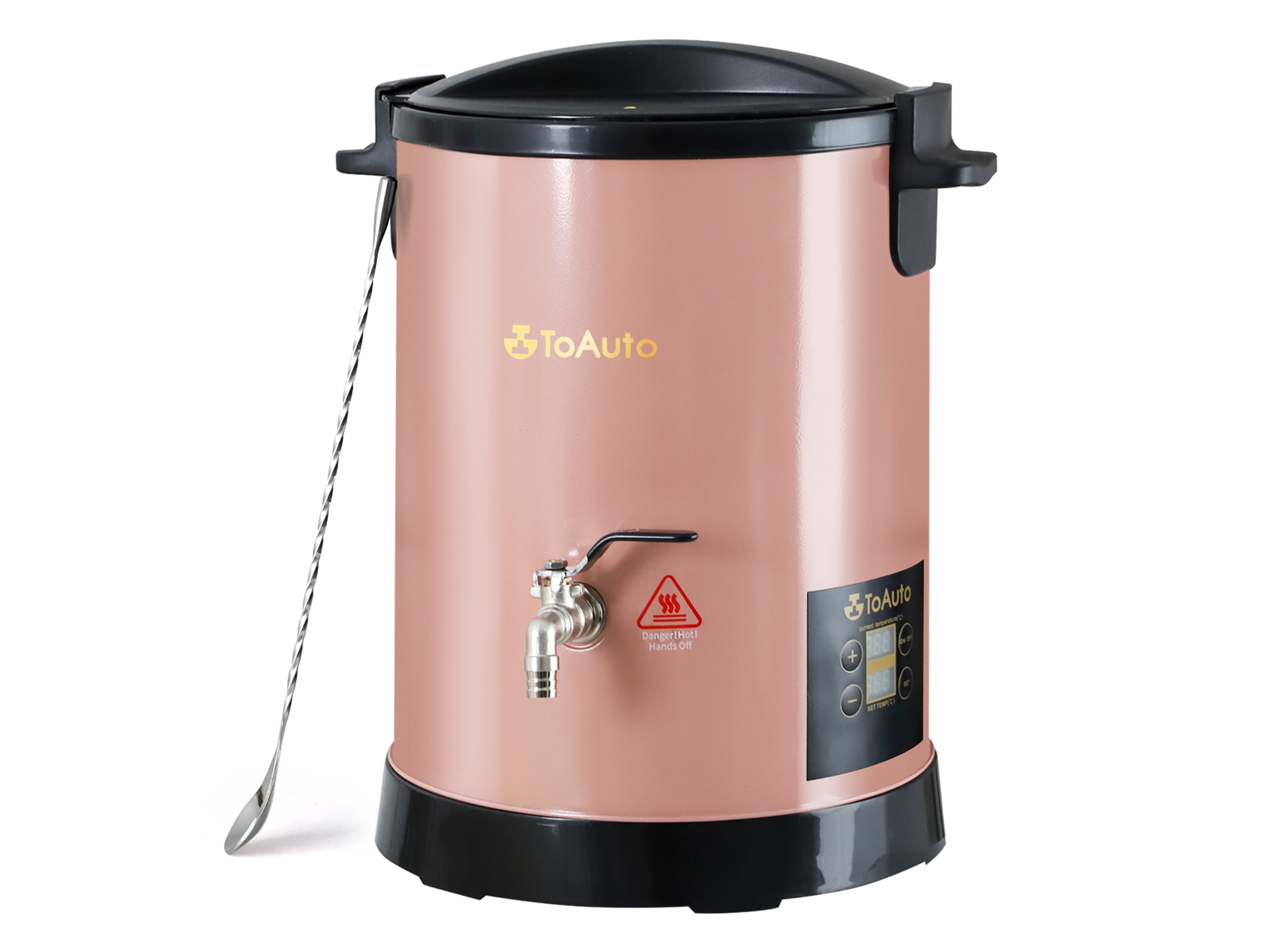 6L Digital Wax Melter for Candle Making Large Commercial Electric Melting Pot with Heating Core Spout Temperature Control Pink