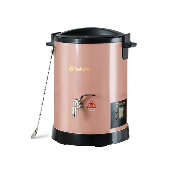 6L Digital Wax Melter for Candle Making Large Commercial Electric Melting Pot with Heating Core Spout Temperature Control Pink