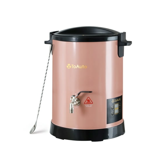 6L Digital Wax Melter for Candle Making Large Commercial Electric Melting Pot with Heating Core Spout Temperature Control Pink