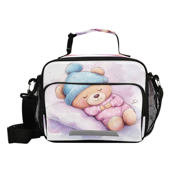 6L Leakproof Lunch Tote with Thermal Lining Lunch Bag Picnic Cooler Bag A Cute Bear