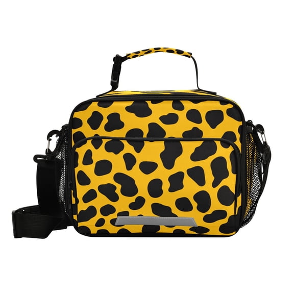6L Leakproof Lunch Tote with Thermal Lining Lunch Bag Picnic Cooler Bag Leopard Print