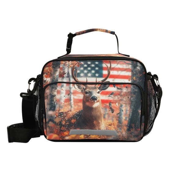 6L Leakproof Lunch Tote with Thermal Lining Lunch Bag Picnic Cooler Bag Realistic Deer